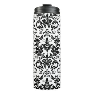 Wallpaper in the style of Baroque. Seamless backgr Thermal Tumbler