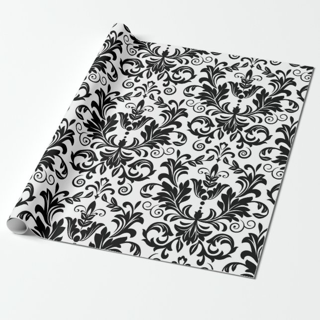 Wallpaper in the style of Baroque. Seamless backgr Wrapping Paper (Unrolled)