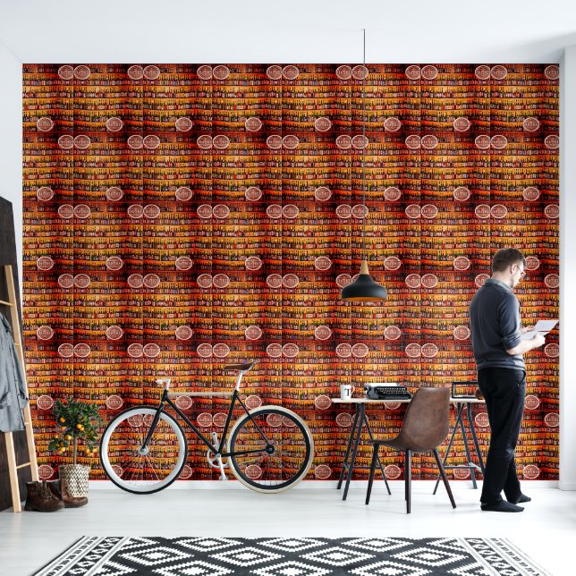 Wallpaper Man Cave Beer Bottles (Living Room)