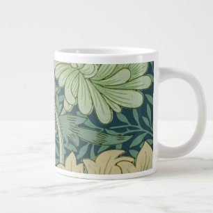 Wallpaper Pattern Sample with Chrysanthemum Large Coffee Mug