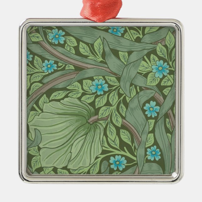 Wallpaper Pattern Sample with Forget-Me-Nots Metal Tree Decoration (Front)