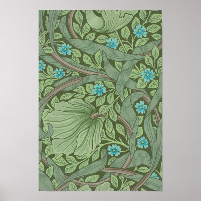 Wallpaper Pattern Sample with Forget-Me-Nots Poster (Front)