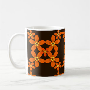wallpaper retro orange 1970 coffee mug