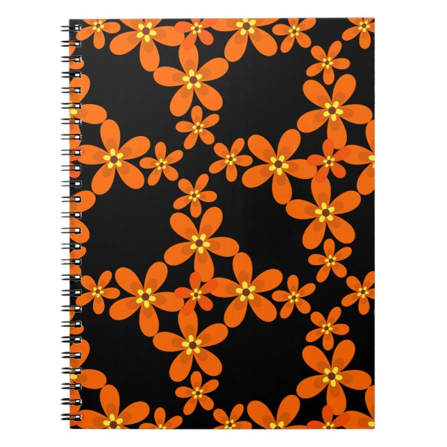 wallpaper retro orange 1970 notebook (Front)