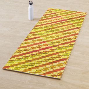 wallpaper retro orange 1970 yoga mat