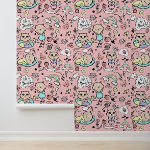 Wallpaper with a modern design, funny cartoon