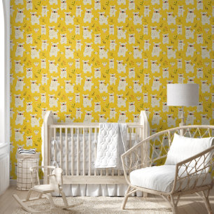 Wallpaper with white bears