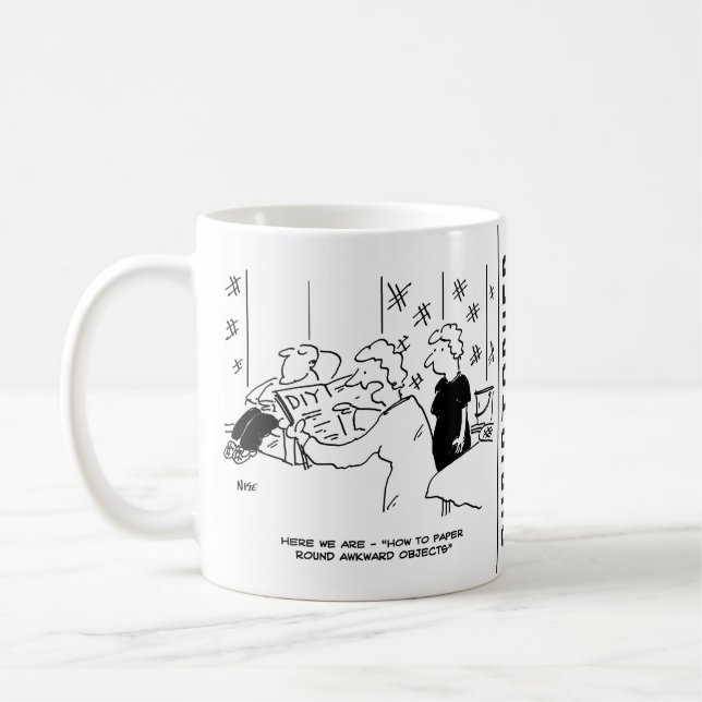 Wallpapering and Home Decorating Cartoon Coffee Mug (Left)