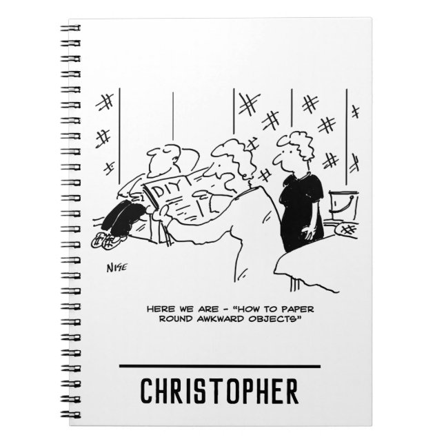 Wallpapering and Home Decorating Cartoon Notebook (Front)