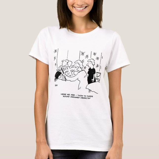 Wallpapering and Home Decorating Cartoon T-Shirt (Front)