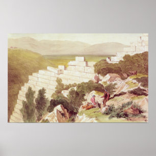 Walls of Ancient Samos, Cephalonia, 19th century Poster
