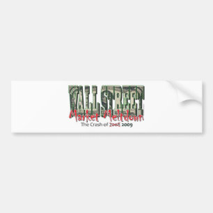 WallStreet Market Meltdown Bumper Sticker