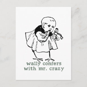 Wally and Mr. Crazy Postcard