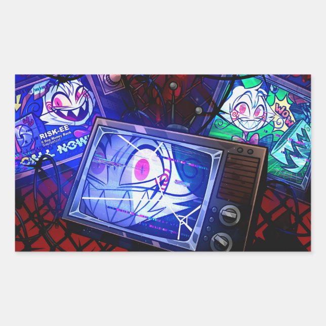 Wally Wackford Halloween Slasher | Helluva Boss |  Rectangular Sticker (Front)