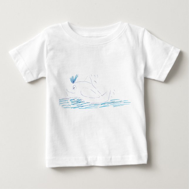 Wally Whale Jersey Babies t-shirt (Front)