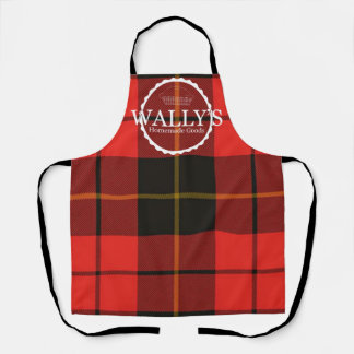 Wally's Homemade Goods Plaid Apron with Pie