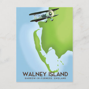 Walney Island, Burrow-In-Furness, England map Postcard