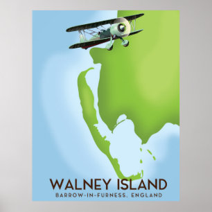 Walney Island, Burrow-In-Furness, England map Poster