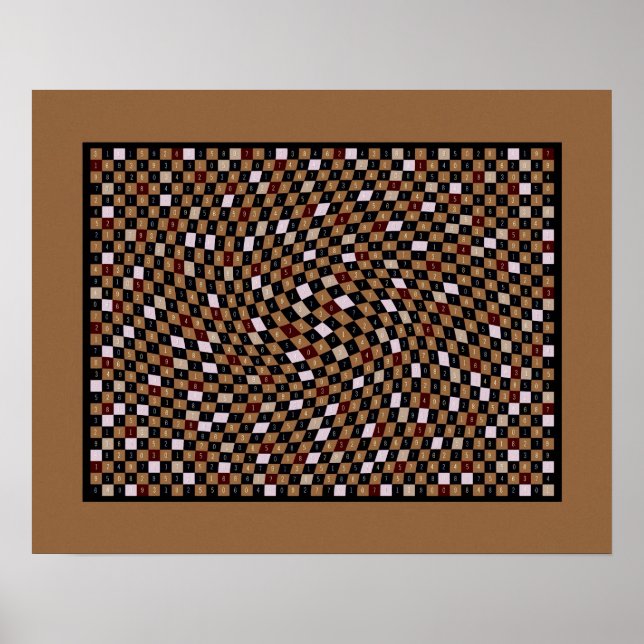 Walnut 1200 Pieces of pi Poster (Front)