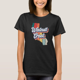 Walnut Creek City Retro Vintage Hometown Californi T-Shirt