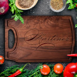 Walnut Cutting Board w/Juice Groove & Handle<br><div class="desc">A customised walnut cutting board makes the perfect gift for a wedding,  anniversary or housewarming!</div>