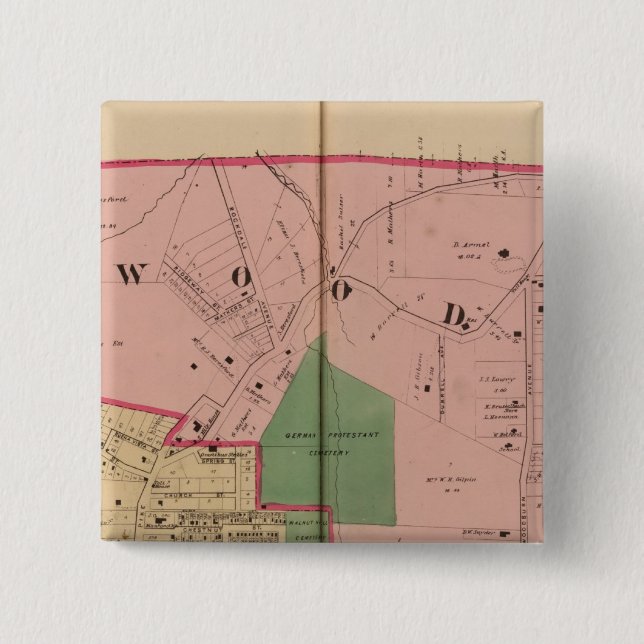 Walnut Hills, Ohio 15 Cm Square Badge (Front)