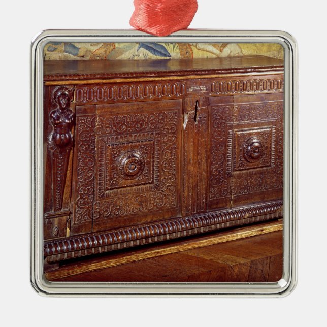 Walnut Sideboard, Lyonnais School Metal Ornament (Front)