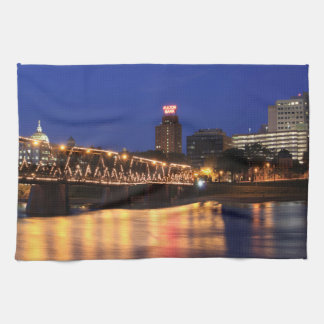 Walnut Street Bridge Harrisburg Pennsylvania Tea Towel