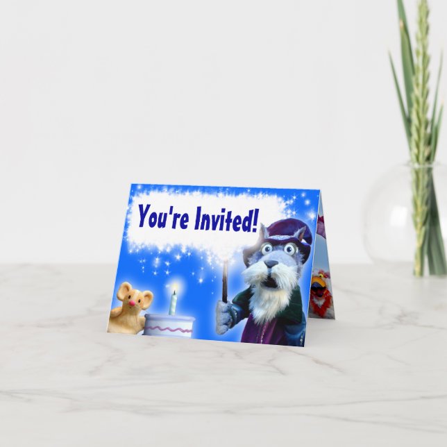 Walnut the Wizard Birthday Invitation (Front)