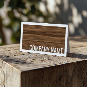 Walnut Tree Wood Design White Border Card