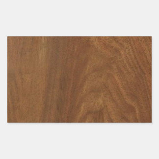 WALNUT WOOD American finish blank blanche + TEXT Rectangular Sticker