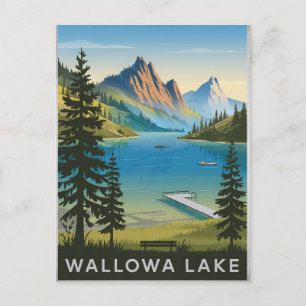 Walowa Lake Vintage Postcard