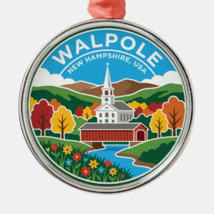 Walpole USA Metal Ornament