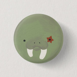 walrus 1 3 cm round badge