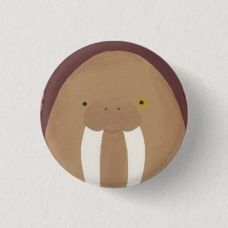 walrus 2 3 cm round badge