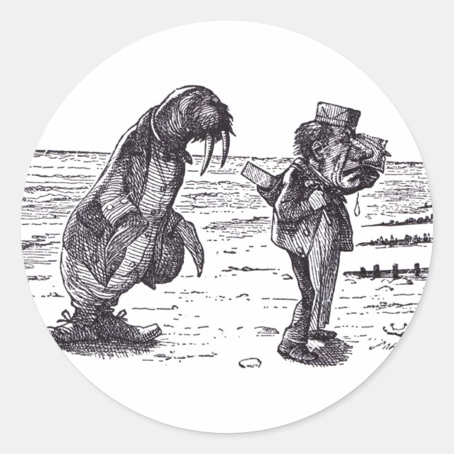 Walrus and Carpenter 1 Classic Round Sticker (Front)