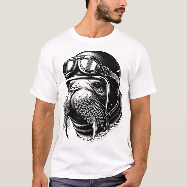 Walrus Biker T-Shirt (Front)