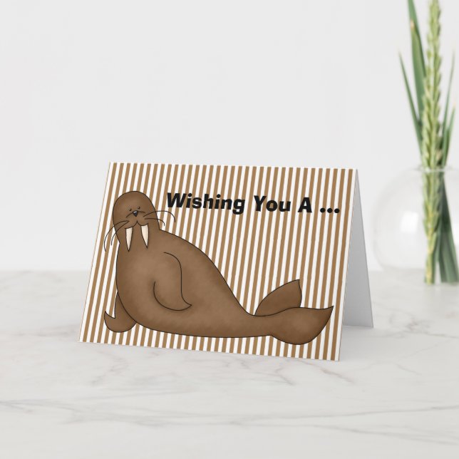 Walrus Birthday Card (Front)