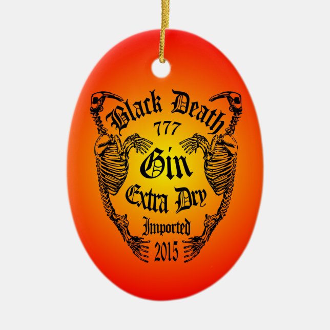 Walrus Bone Gin Ceramic Tree Decoration (Front)