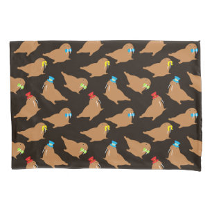 Walrus Cartoon Animal Pattern Pillowcase