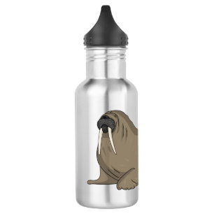 Walrus cartoon illustration 532 ml water bottle