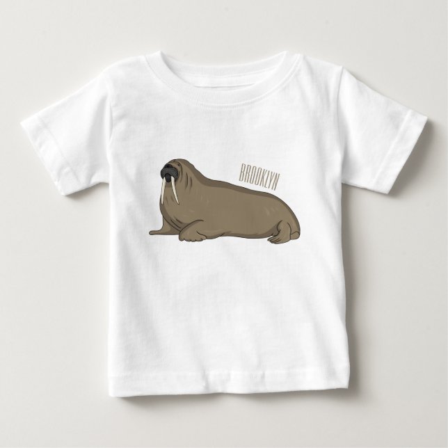 Walrus cartoon illustration  baby T-Shirt (Front)