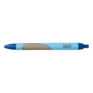 Walrus cartoon illustration black ink pen