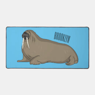 Walrus cartoon illustration  desk mat
