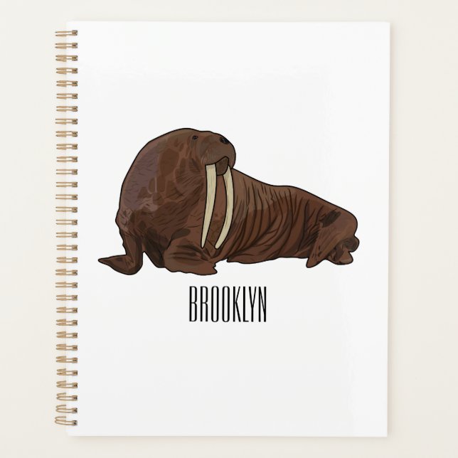 Walrus cartoon illustration planner (Front)