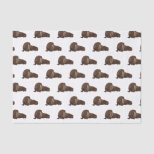 Walrus cartoon illustration tissue paper