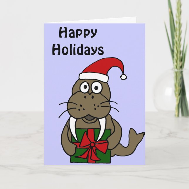 Walrus Christmas Card (Front)