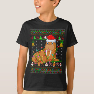 Walrus Christmas Lights Funny Santa Ugly Sweaters 