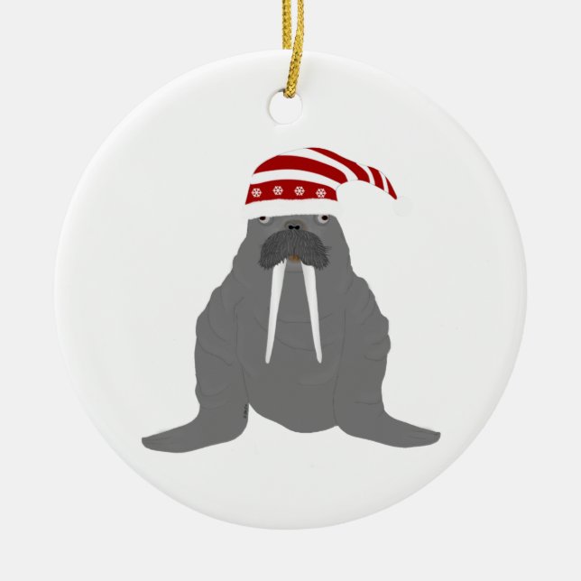 Walrus Christmas Ornament (Front)