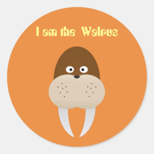 Walrus Classic Round Sticker